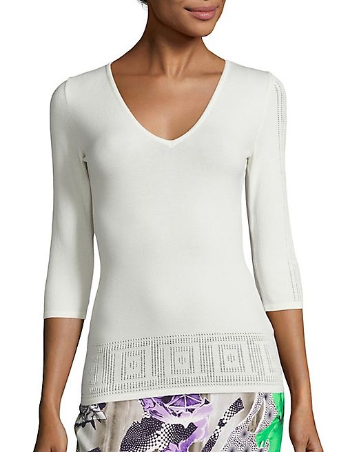 Versace Collection - Three Quarter Sleeve Knit Top