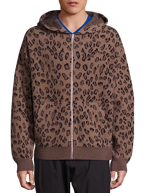 Alexander Wang - Leopard Zip-Up Hoodie