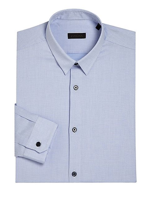 Z Zegna - Slim-Fit Mesh Dress Shirt