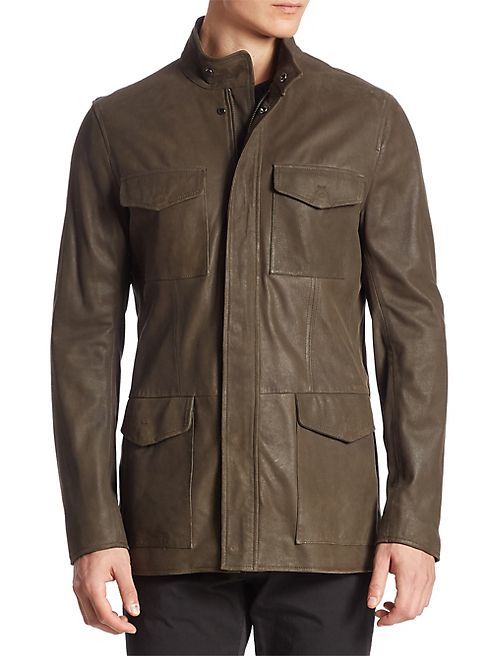 Armani Collezioni - Washed Leather Field Jacket