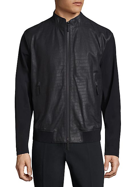 Armani Collezioni - Perforated Leather Jacket