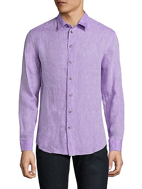 Armani Collezioni - Regular-Fit Linen Shirt