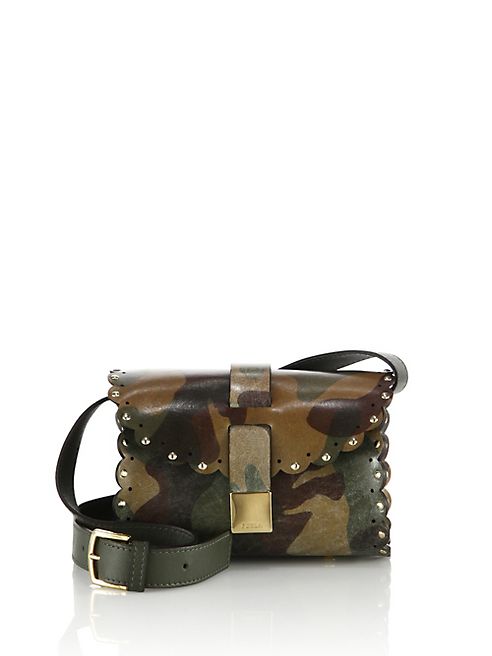 Furla - Amazzone Mini Camo-Print Leather Crossbody Bag