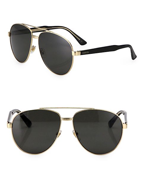 Gucci - 61MM Pilot Sunglasses