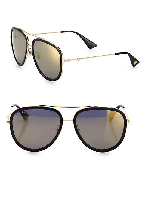 Gucci - 57MM Pilot Sunglasses