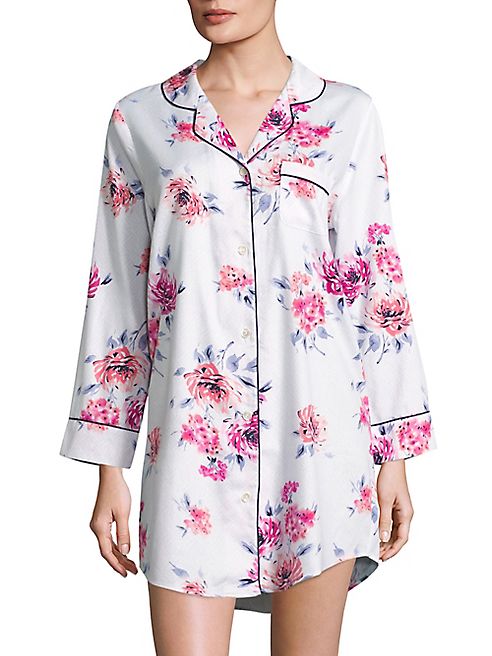 Saks Fifth Avenue Collection - Floral-Print Sateen Sleepshirt