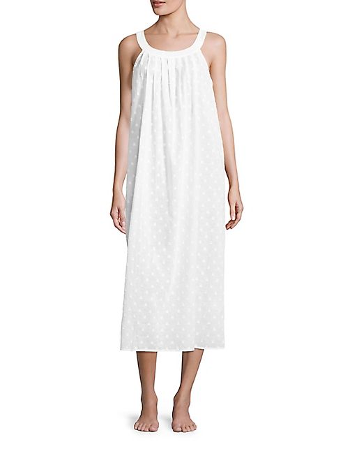 Saks Fifth Avenue Collection - Pleated Dot Jacquard Gown