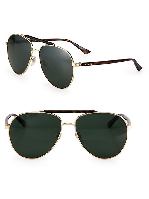 Gucci - 60MM Pilot Sunglasses