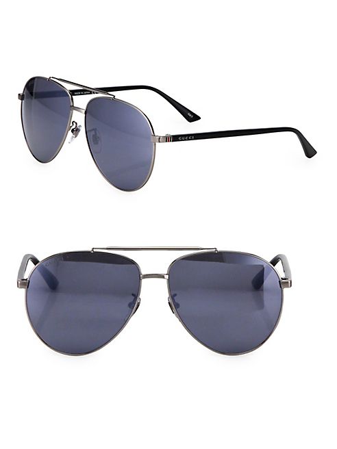 Gucci - 61MM Pilot Sunglasses