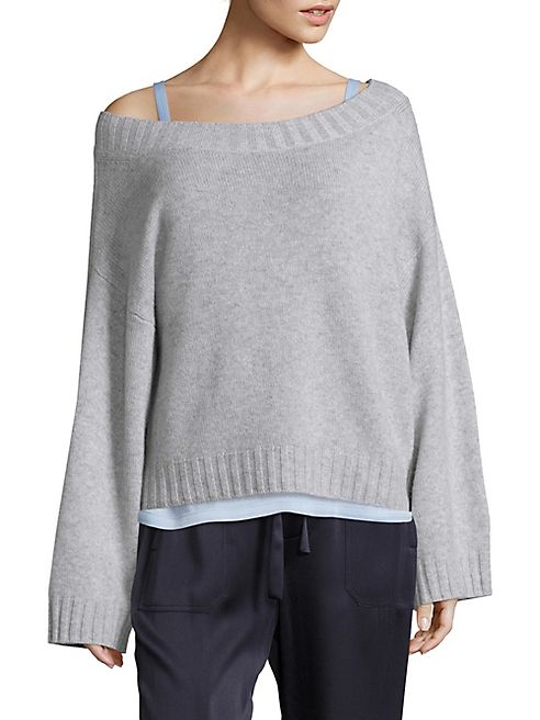 Vince - Off-The-Shoulder Cashmere Sweater