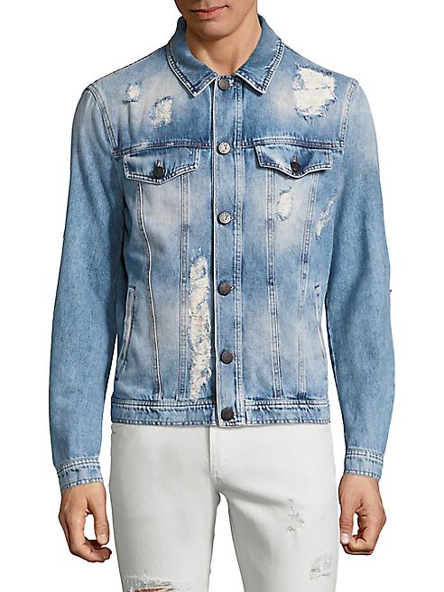 Versace Jeans - Distressed Long Sleeve Jacket