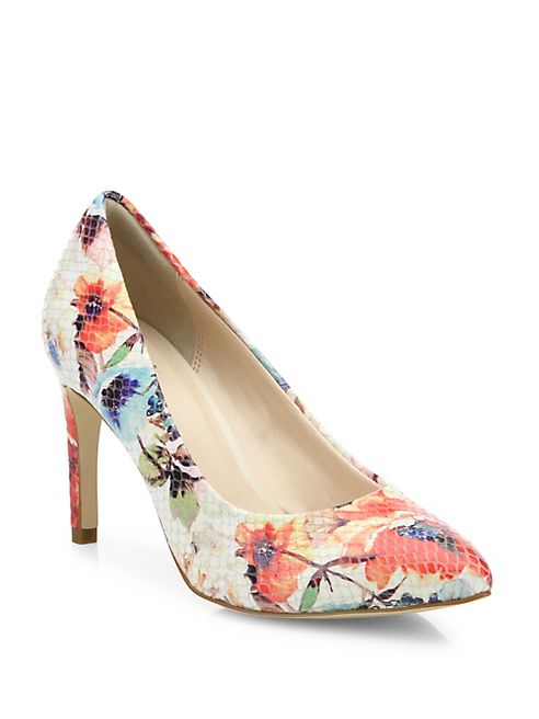 Cole Haan - Amelia Grand Floral-Print Leather Pumps