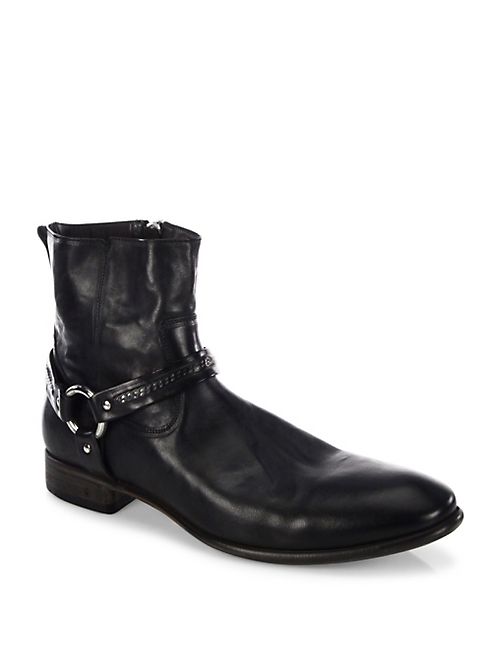 John Varvatos - Eldridge Harness Leather Ankle Boots