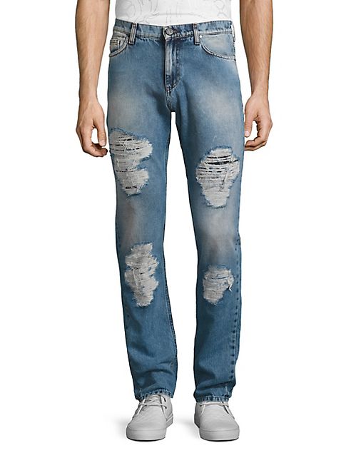 Versace Jeans - Slim-Fit Distressed Jeans