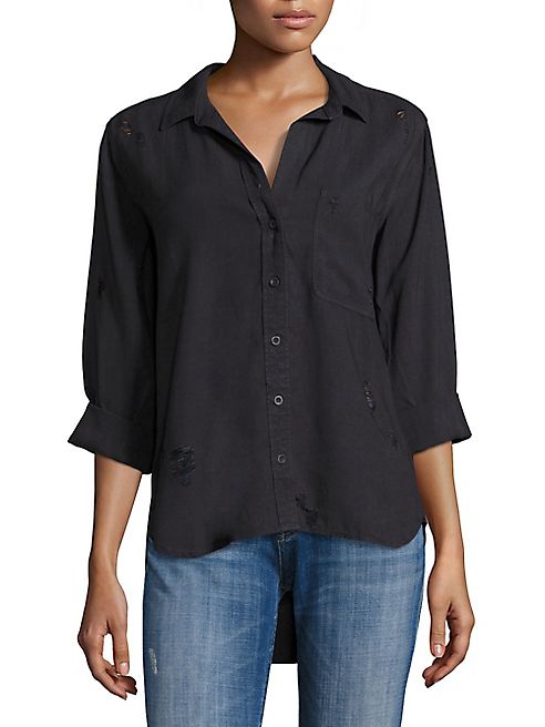 Bella Dahl - Distressed Hi-Lo Shirt