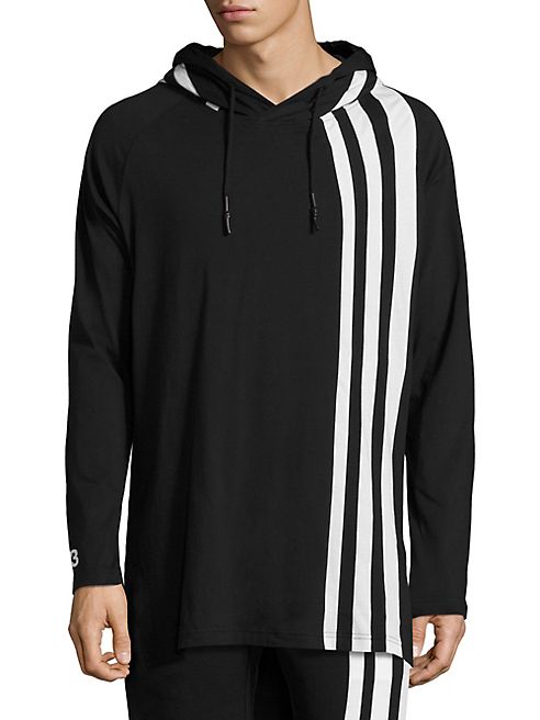 Y-3 - Striped Cotton Hoodie