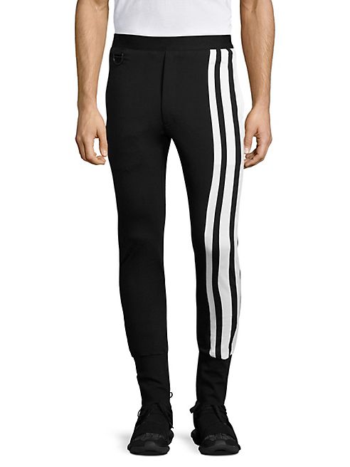 Y-3 - Striped Cotton Track Pants