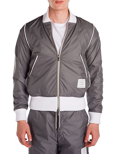 Thom Browne - Contrast Trimmed Bomber Jacket