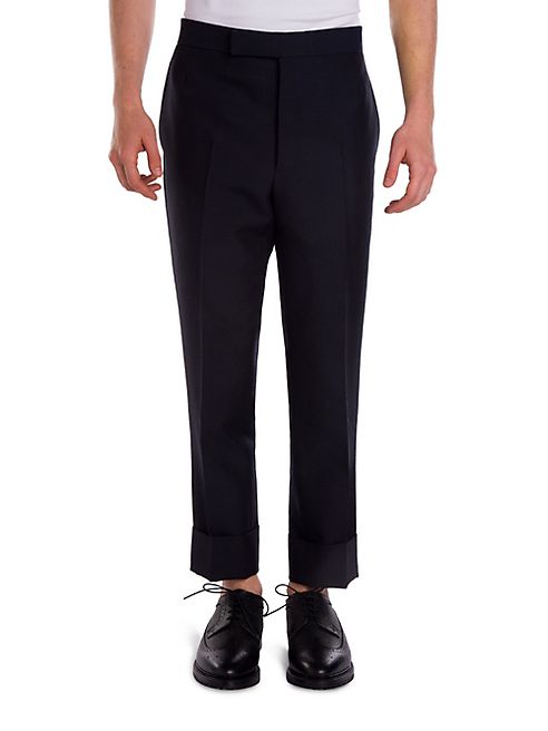 Thom Browne - Backstrap Wool & Mohair Blend Trousers