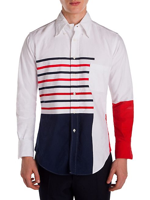 Thom Browne - Classic Striped Colorblock Shirt