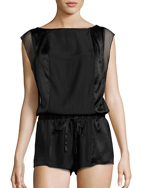 Calvin Klein Underwear - Black Tempt Silk Romper