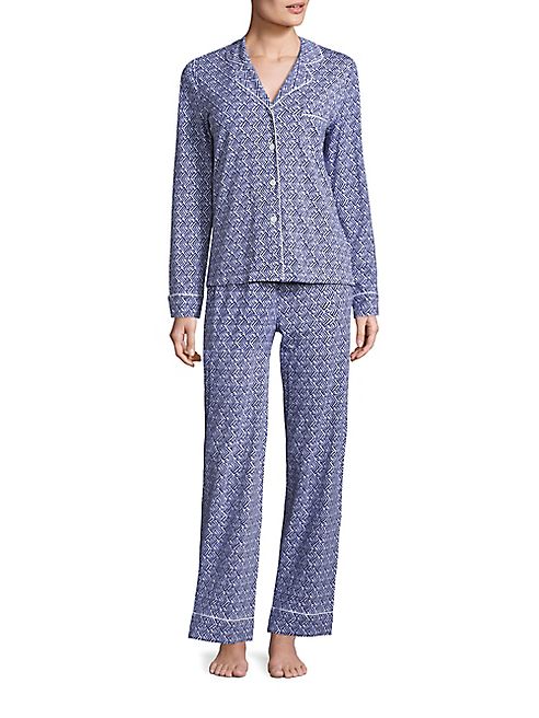 Saks Fifth Avenue Collection - Geometric Printed Knit Pajamas Set