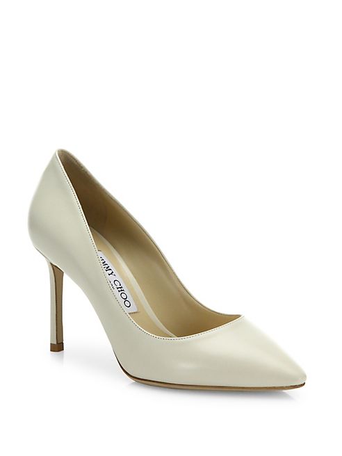 Jimmy Choo - Romy 85 Leather Point Toe Pumps