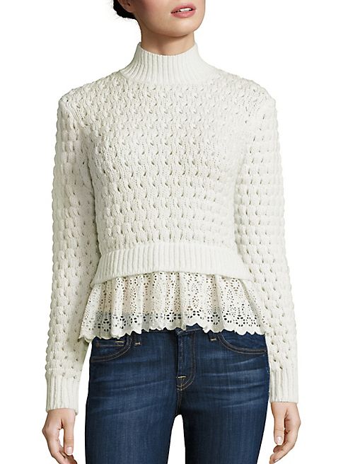 Rebecca Taylor - Pop Stitch Mockneck Pullover