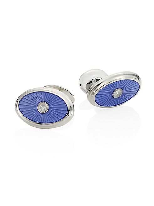 David Donahue - Cubic Zirconia and Sterling Silver Cuff Links