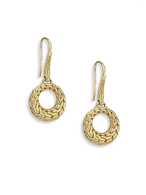 John Hardy - Classic Chain 18K Yellow Gold Small Round Earrings