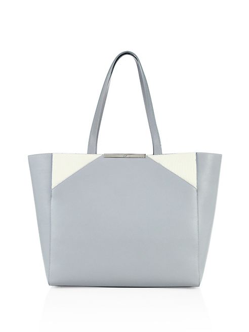 Khirma New York - Christi Nappa Leather & Water Snakeskin Tote