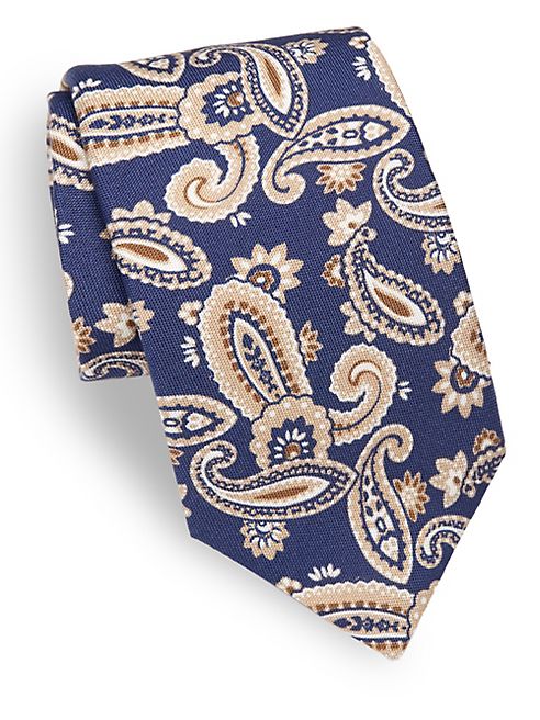 ISAIA - Paisley-Print Silk Tie