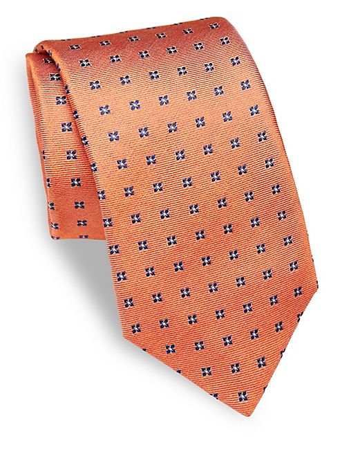 ISAIA - Floral Embroidered Silk Tie