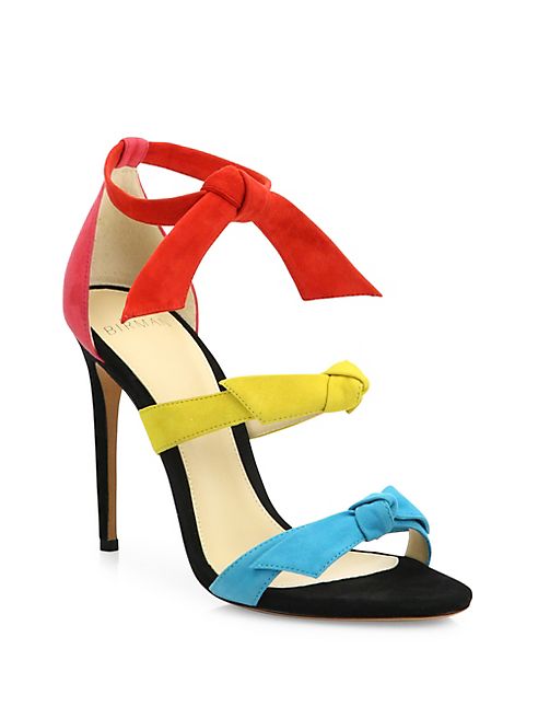 Alexandre Birman - Mary Bow Colorblock Suede Sandals