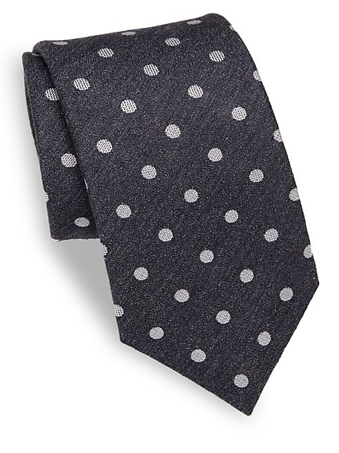 ISAIA - Polka Dot Silk Tie