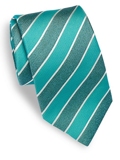 ISAIA - Diagonal Striped Silk Tie