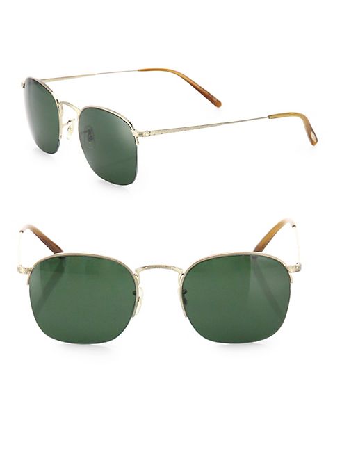 Oliver Peoples - Rickman 51 MM Filgree Engraved Semi-Rimless Sunglasses