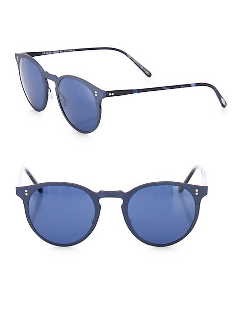 Oliver Peoples - Elias 49MM Round Monochromatic Sunglasses