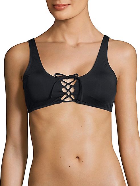 L*Space - Romi Lace-Up Bikini Top