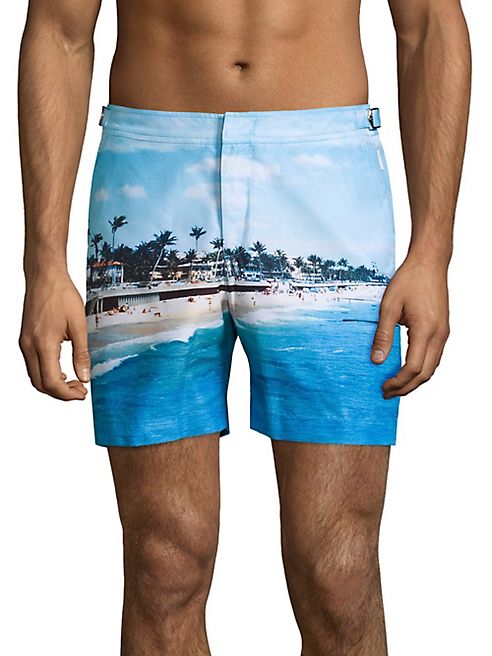 Orlebar Brown - Bulldog Photographic-Print Swim Shorts