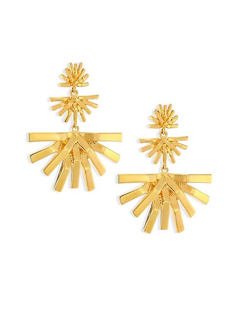 Lele Sadoughi - Palm Grass Chandelier Earrings