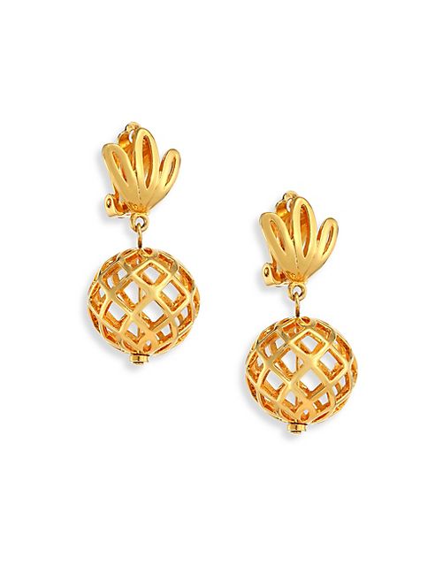 Lele Sadoughi - Pineapple Clip-On Earrings