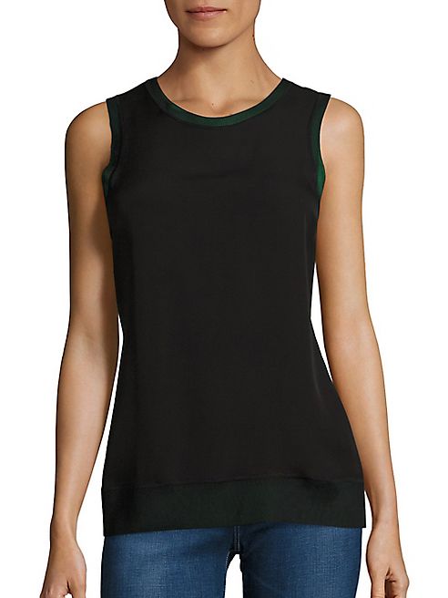 Theory - Lewie Silk Georgette Top