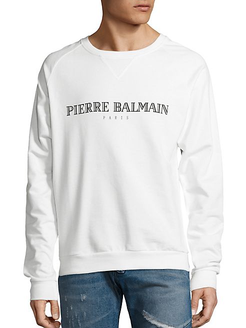 Pierre Balmain - Signature Logo-Front Sweatshirt