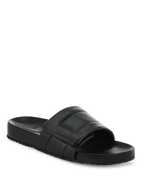 Maison Margiela - Puff Leather Grip-Tape Slides