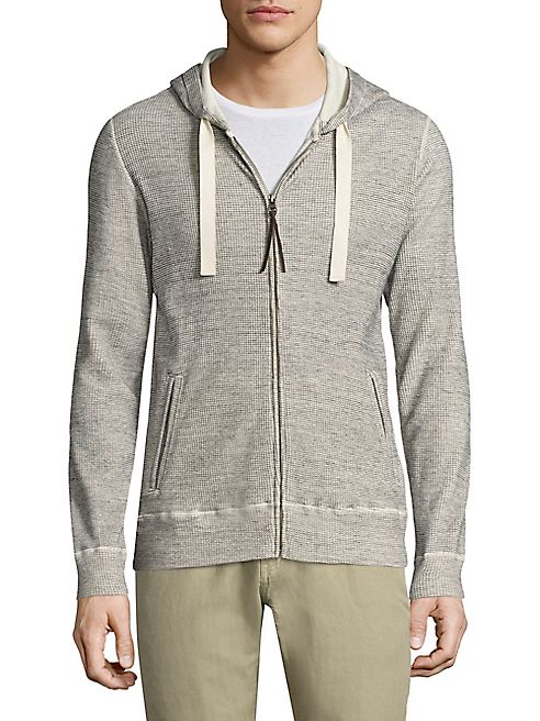 Billy Reid - Textured Zip-Front Hoodie