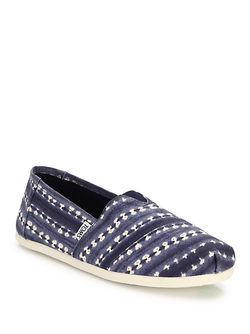 TOMS - Batik-Striped Slip-Ons