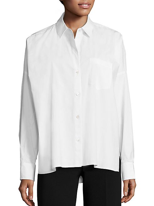 Theory - Lourah Stretch Cotton Oversized Shirt