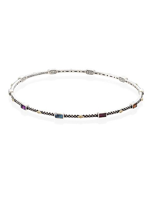 Konstantino - Nemesis Semi-Precious Multi-Stone & 18K Yellow Gold Bangle