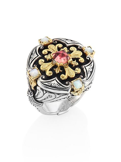 Konstantino - Nemesis Mother-Of-Pearl & Pink Tourmaline Ring